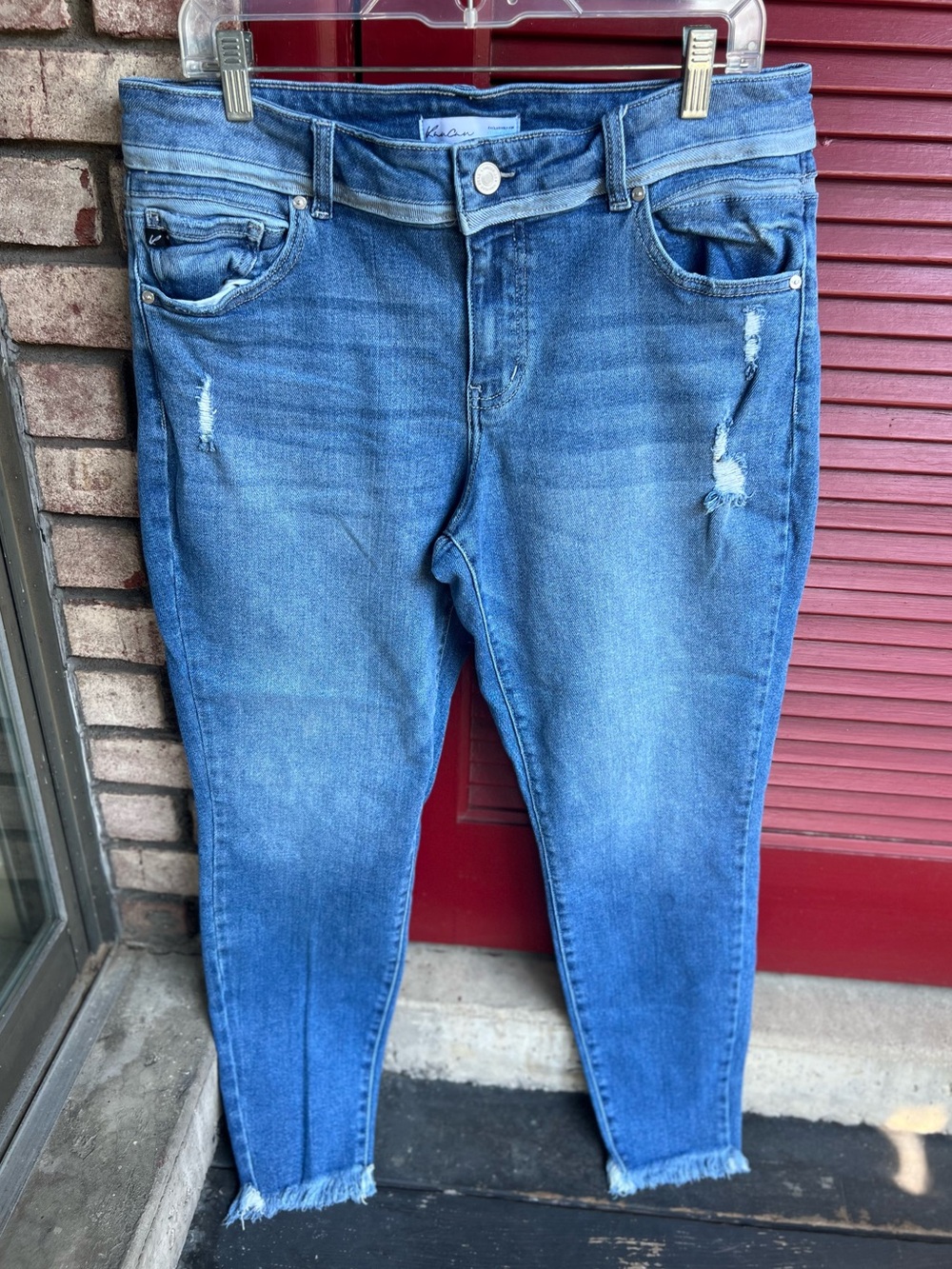 KanCan Distressed Ankle Skinny Jeans Size 14